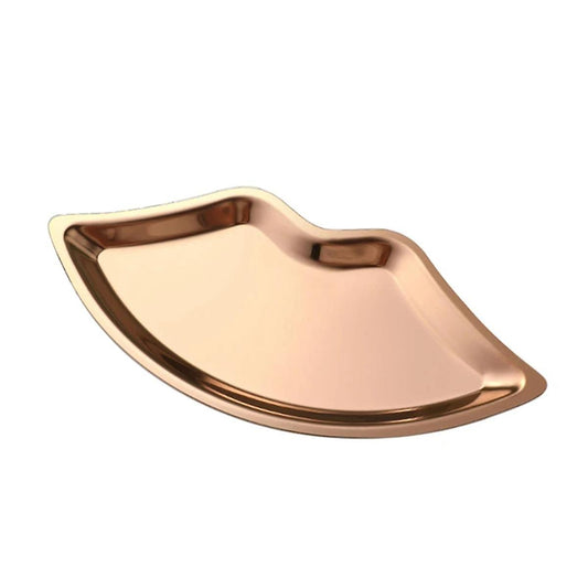 Száj formájú fém tálca rose gold