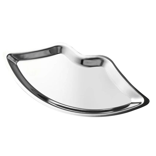 Száj formájú fém tálca ezüst