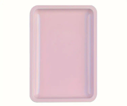 Rozsdamentes tálca rózsaszín